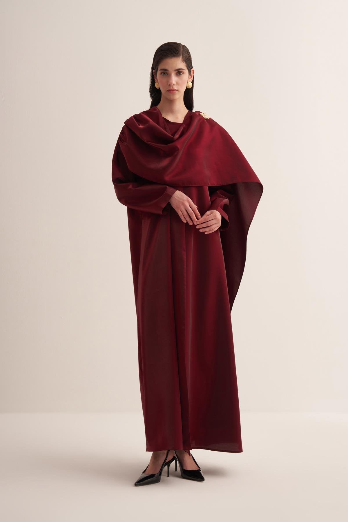 AMANI ABAYA & DRESS BURGUNDY