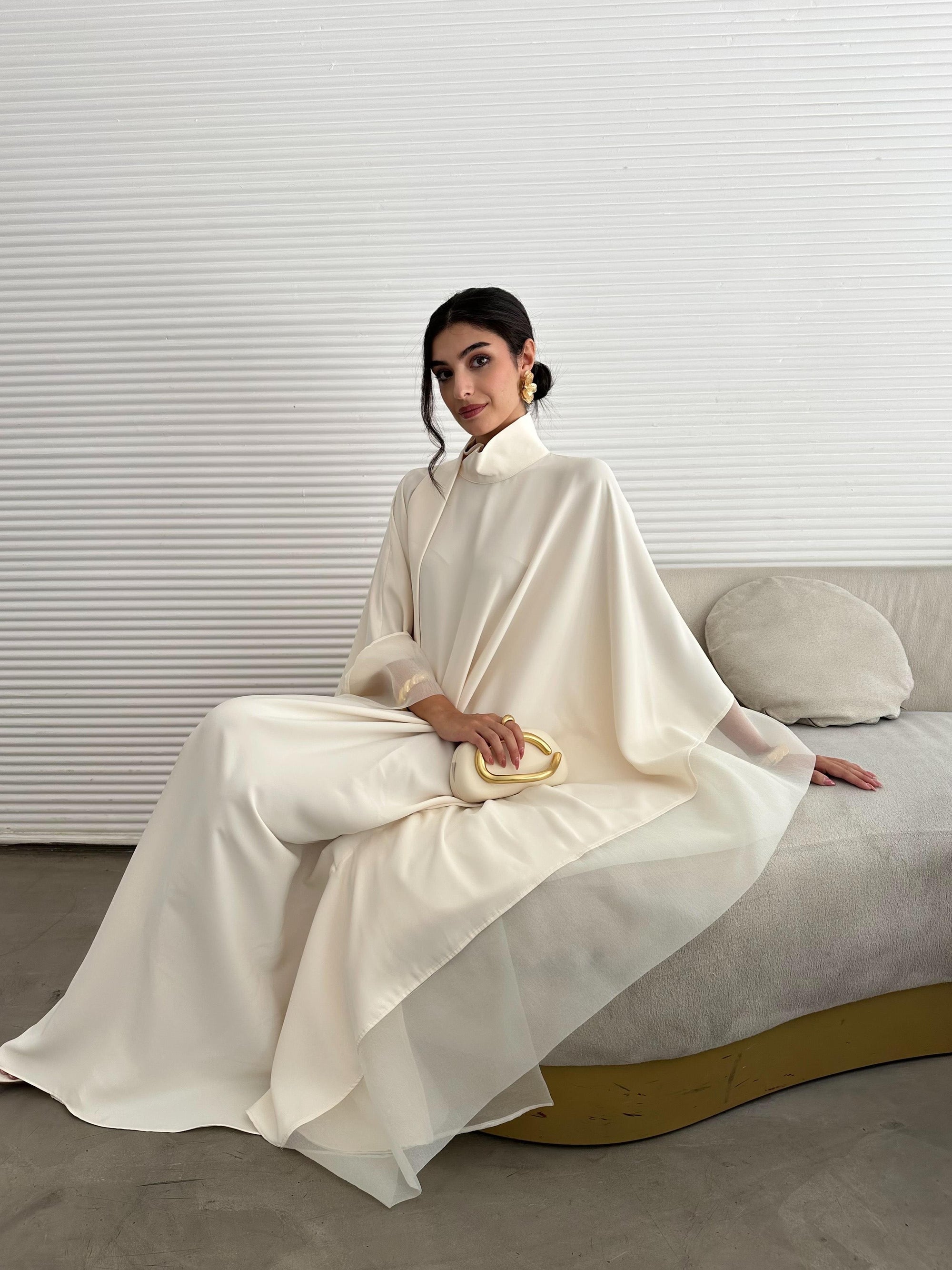 Essa Cream Kaftan