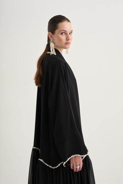 LINA CRYSTAL ABAYA BLACK
