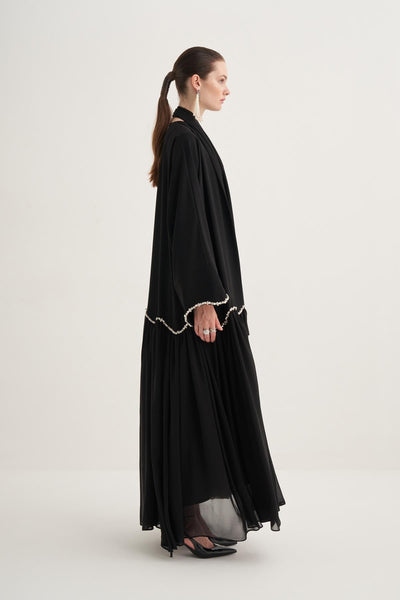 LINA CRYSTAL ABAYA BLACK