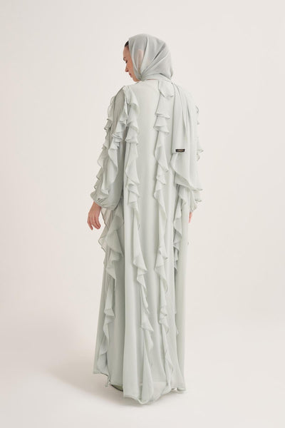 LOLA ABAYA & SCARF-MINT