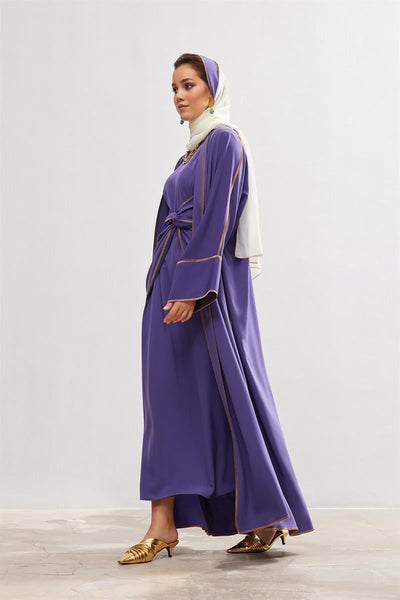 New Line Abaya Dress Set - LAVENDER