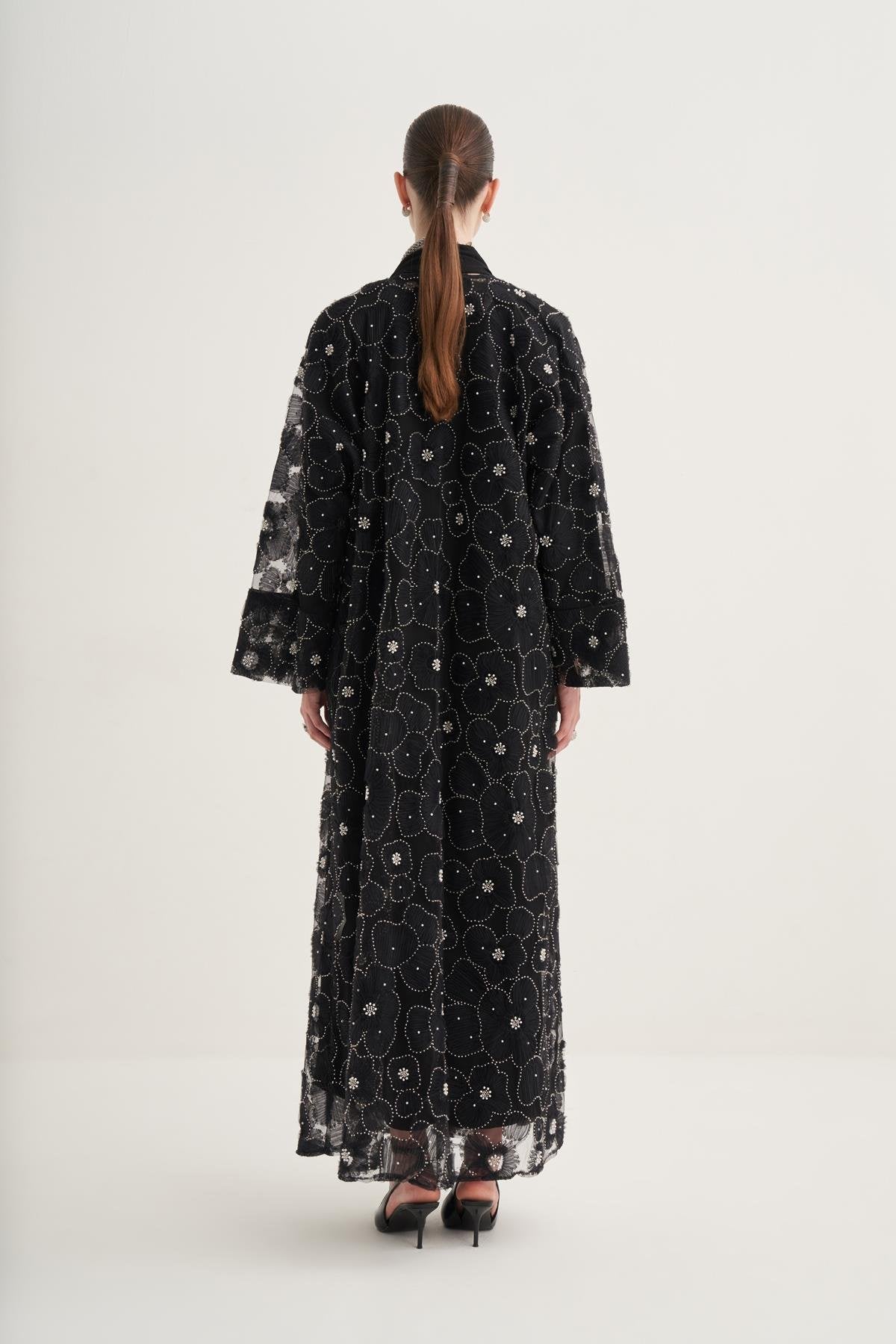 PEARL DREAM ABAYA & SCARF BLACK
