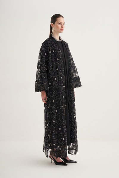 PEARL DREAM ABAYA & SCARF BLACK