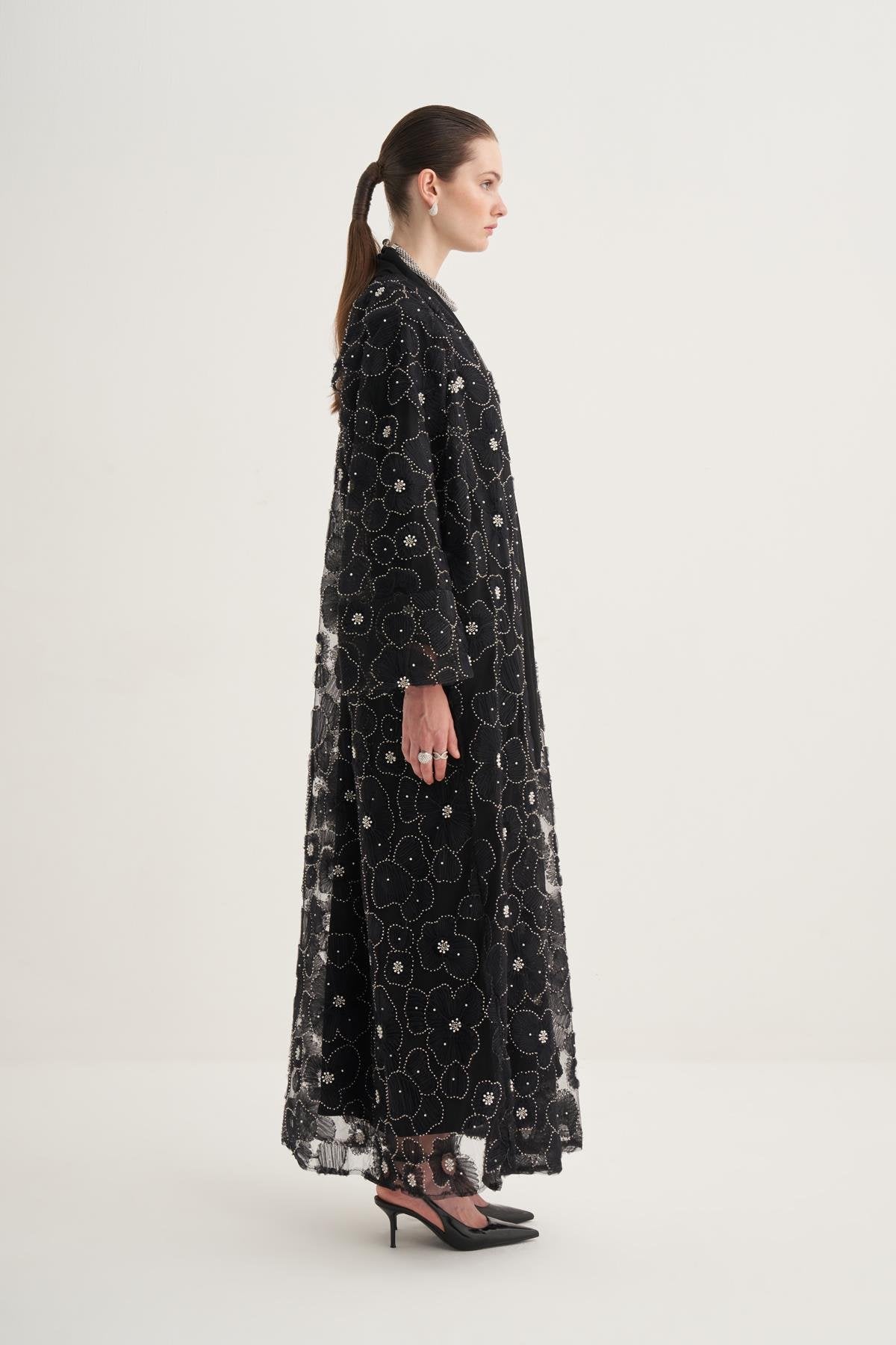 PEARL DREAM ABAYA & SCARF BLACK