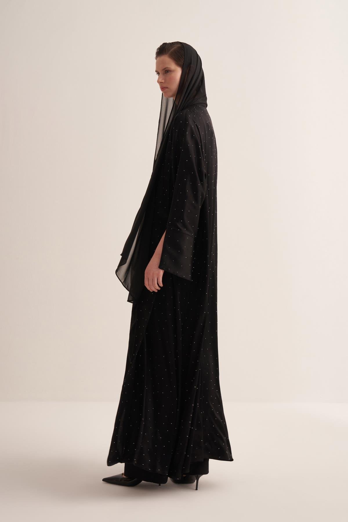 STYLISH ABAYA & SCARF BLACK
